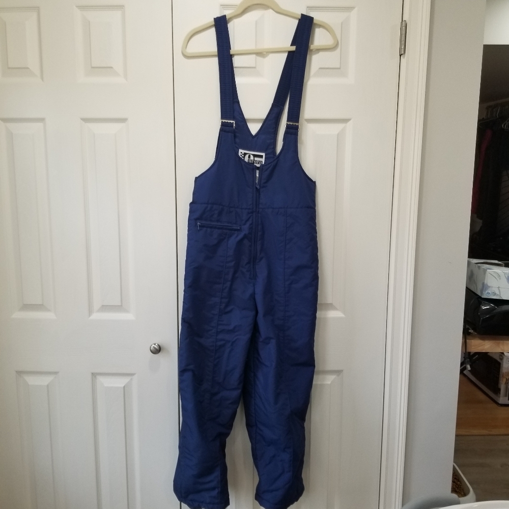 Europa size 18 bib overalls blue vtg